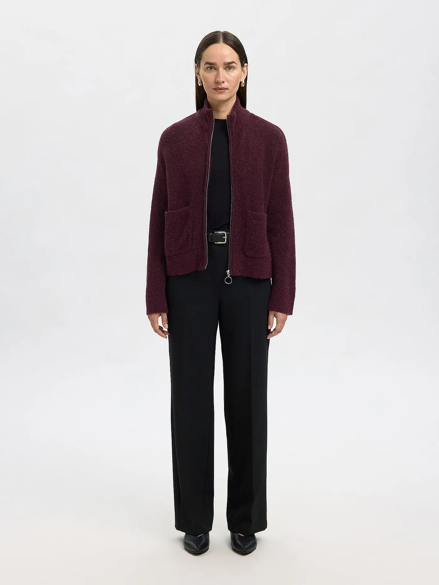 SELECTED FEMME | Strickjacke SLFSIA | dunkelrot